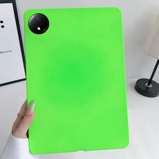 Per Redmi Pad SE 4G 8.7 pollici Custodia per tablet in TPU con spray all'olio e pelle delicata (verde fluorescente)