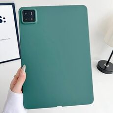 Per Xiaomi Pad 7 Oil Spray Custodia per tablet in TPU delicata sulla pelle (verde scuro)