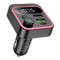hoco E85 Tiger PD 20W e trasmettitore FM Bluetooth per auto QC 3.0 (nero)