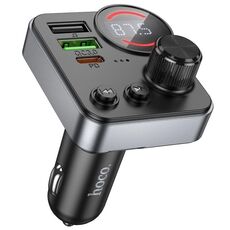 hoco E86 Alegria 48W Dual Port PD 30W e QC 3.0 Trasmettitore FM Bluetooth per auto (nero)