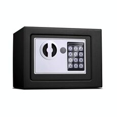 17E Home Mini cassetta di sicurezza elettronica per armadietto da parete Cassetta di sicurezza senza funzione a gettoni (nero ossidiana)