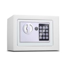 17E Home Mini cassetta di sicurezza elettronica per armadietto a muro con cassetta di sicurezza senza funzione a gettoni (bianca)