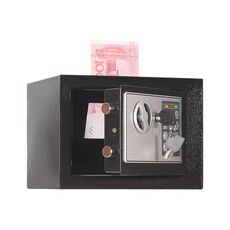 17E Home Mini cassetta di sicurezza elettronica per armadietto a muro con serratura di sicurezza con funzione a gettoni (nero ossidiana)