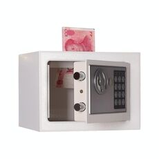 17E Home Mini Cassetta di sicurezza elettronica Cassetta di sicurezza per armadietto a muro con funzione a gettoni (bianca)