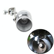 Silenziatore di scarico universale in alluminio Turbo con silenziatore per fischietto per auto con simulatore di fischietto, dimensioni: S.