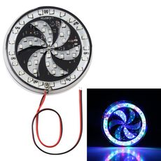 65 LED SMD 2835 Mulino a vento modificato per moto Angel Eyes Luce RGB Ruota antincendio Luce Styling Flash Atmosfera Lampada, diametro: 8,3 cm, CC 12V