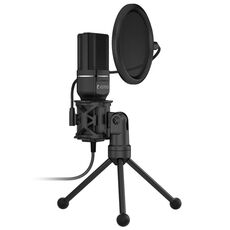 Yanmai SF-777 Microfono a condensatore per registrazione di videogiochi da 1,4 m con filtro anti-pop e supporto per treppiede (nero)