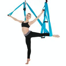 6 maniglie Bodybuilding Handstand Inelasticity Aerial Yoga Hammock (Sky Blue)