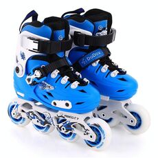 Pattini a rotelle con staffa ispessita per bambini, taglia: S (blu)