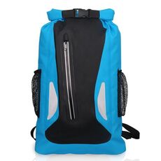 Borsa a tracolla doppia impermeabile impermeabile per esterno Borsa a tracolla in PVC Dry Sack, capacità: 25L (blu)