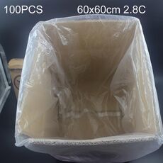 Sacchetto di imballaggio in plastica PE a prova di umidità a prova di polvere da 100 pezzi 2.8C, dimensioni: 60 cm x 60 cm