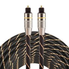 Cavo audio ottico digitale Toslink maschio a maschio con testa in metallo placcato oro 10m OD6.0mm