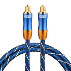 EMK LSYJ-A010 1m OD6.0mm Testa in metallo placcato oro Toslink Cavo audio ottico digitale maschio a maschio