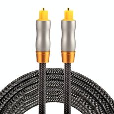 Cavo audio ottico digitale Toslink maschio a maschio con testa in metallo placcato oro da 2 m OD6,0 mm