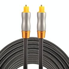 Cavo audio ottico digitale Toslink maschio a maschio con testa in metallo placcato oro 3m OD6.0mm