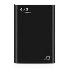 WEIRD 1 TB 2,5 pollici USB 3.0 Trasmissione ad alta velocità Shell in metallo Unità disco rigido mobile leggera ultrasottile (nero)