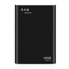 WEIRD 160 GB 2,5 pollici USB 3.0 Trasmissione ad alta velocità Guscio in metallo Disco rigido mobile leggero ultrasottile (nero)