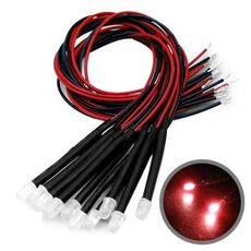 Lampadina LED rossa fai da te da 10 pezzi (luce rossa)
