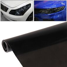 Adesivo per lampada / membrana luminosa per auto con decorazione protettiva, dimensioni: 195 cm x 30 cm (nero)