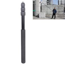 Supporto per asta palmare in lega di alluminio per fotocamera SLR / microfono luminoso a LED, lunghezza massima: 173 cm (nero)