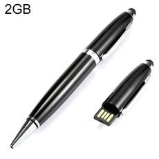 Disco flash USB stile penna 2 in 1, nero (2 GB)