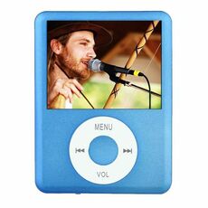 Lettore MP4 con schermo TFT da 1,8 pollici con slot per schede TF, registratore di supporto, radio FM, e-book e calendario (Baby Blue)