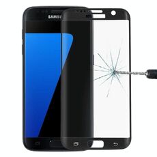 Per Galaxy S7 Edge / G935 0.26mm 9H Durezza superficiale 3D Pellicola a schermo intero in vetro temperato serigrafato colorato a prova di esplosione (nero)