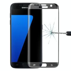 Per Galaxy S7 Edge / G935 0.26mm 9H Durezza superficiale Pellicola a schermo intero in vetro temperato elettrolitico colorato a prova di esplosione (nero)