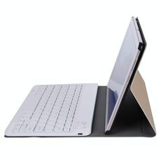 Custodia con tastiera Bluetooth divisa ultrasottile in ABS per Huawei Honor 5 / T5 da 10,1 pollici, con funzione di staffa (oro)