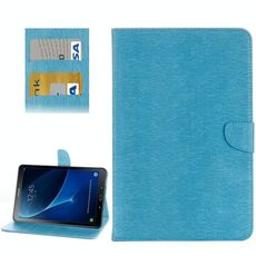 Per Galaxy Tab A 10.1 (2016) / P580 Custodia in pelle a ribaltamento orizzontale stile semplice con supporto, slot per schede e portafoglio (blu)
