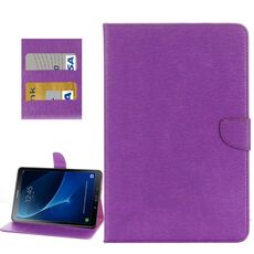 Per Galaxy Tab A 10.1 (2016) / P580 Custodia in pelle con vibrazione orizzontale stile semplice con supporto, slot per schede e portafoglio (viola)