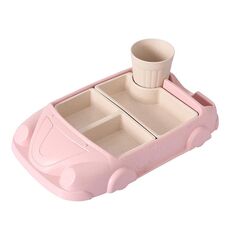 Targa per auto in fibra di bambù per bambini (rosa)