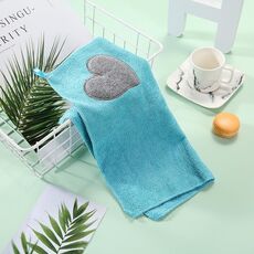 Cucina Carino Amore Cuore modello mano molle del tovagliolo di pulizia del piatto in microfibra Wipe Tovaglia (blu)