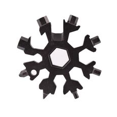 18-in-1 multi-strumento portatile per esterni ottagonale con fiocco di neve EDC Mini cacciavite (nero)