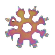 18-in-1 multi-strumento portatile esterno ottagonale fiocco di neve EDC chiave per utensili mini cacciavite (colorato)