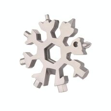 18-in-1 multi-strumento portatile esterno ottagonale fiocco di neve EDC chiave per utensili mini cacciavite (bianco)