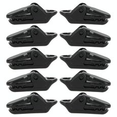 100 pezzi Accessori per tende Tenda da sole Morsetto per fune Clip di plastica Tenda da campeggio per esterni Alligatore Gancio Cip (nero)