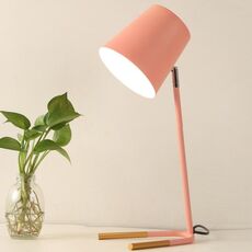 Lampada da tavolo a LED accattivante Lampada da comodino moderna creativa e minimalista per camera da letto Lampada da tavolo per studio per studenti (rosa)