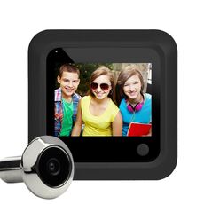 X5 2.4 pollici Schermo 2.0MP Telecamera di sicurezza Nessun disturbo Spioncino Viewer, supporto TF Card (nero)