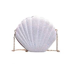 Forma a conchiglia spalla Moda paillettes singolo Crossbody Bag (bianco)