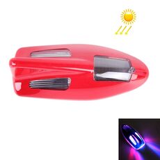 Luce solare colorata anti collisione pinna di squalo fanale posteriore per auto LED lampeggiante spia di avvertenza (rossa)