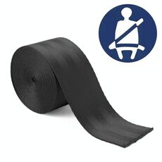 Cintura di sicurezza da corsa con cintura di sicurezza in poliestere modificata per auto, lunghezza: 3,6 m (nera)
