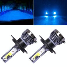 2 PCS H4 DC9-36V / 36W / 8000K / 6000LM IP68 Mini COB per auto / moto LED Lampade per fari / Fendinebbia (Luce blu ghiaccio)
