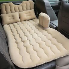Materassino gonfiabile da viaggio per auto universale Lettino gonfiabile da campeggio, dimensioni: 90 x 135 cm (beige)