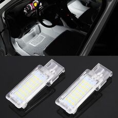 2 PCS DC12V / 1.5W / 6000K / 100LM Car Foot Nest Lights Lampada per vano piedi Lampada per sedile 18 LED SMD-3528 Lampade per Volkswagen (luce bianca)