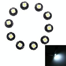 10 PCS 0,5 W T4.7 Pannello strumenti a cuneo LED Luce cruscotto Indicatore a grappolo Lampadina (luce bianca)