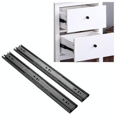 20 pollici a 3 sezioni Mute Scorrevoli per cassetti scorrevoli in acciaio laminato a freddo Lunghezza della guida di scorrimento a sfere: 50 cm
