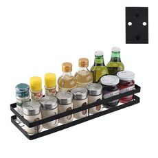 Porta condimento da appendere a parete in acciaio inox (nero)