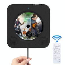 Il display digitale portatile di seconda generazione display Bluetooth Player CD con telecomando (nero)