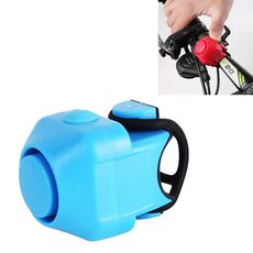Clacson elettrico per bicicletta ， con campanello (blu)